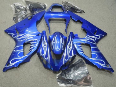 Carenagens Moto Yamaha YZF R1 2000-2001 - Azul Branco Chama