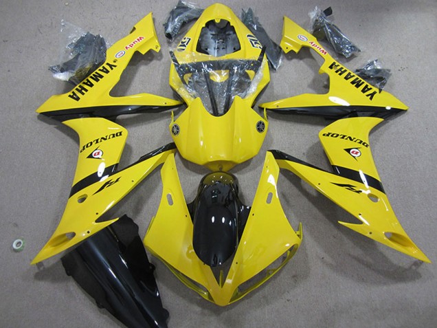 Carenagens Moto Yamaha YZF R1 2004-2006 - Amarelo Preto Brilhante Dunlop