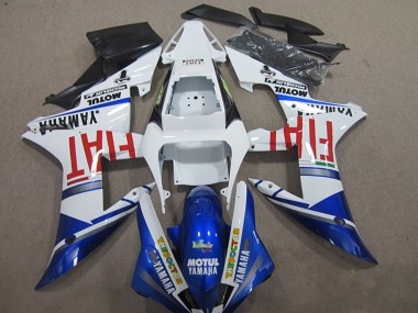 Carenagens Moto Yamaha YZF R1 2004-2006 - Branco Azul Vermelho Fiat Motul