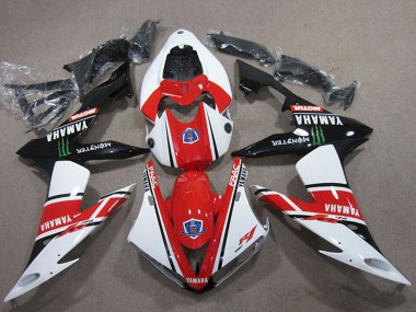 Carenagens Moto Yamaha YZF R1 2004-2006 - Branco Vermelho Preto Verde Motul Monstro