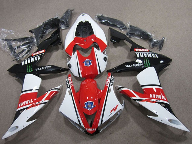 Carenagens Moto Yamaha YZF R1 2004-2006 - Branco Vermelho Preto Verde Motul Monstro