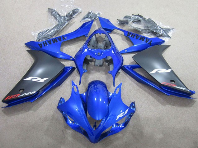 Carenagens Moto Yamaha YZF R1 2007-2008 - Azul Preto Fosco