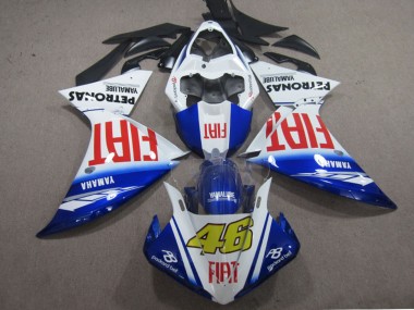 Carenagens Moto Yamaha YZF R1 2009-2011 - Branco Azul Vermelho Fiat 46