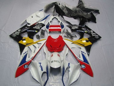 Carenagens Moto BMW S1000RR 2009-2014 - Branco Vermelho Amarelo Azul Preto HP Castrol