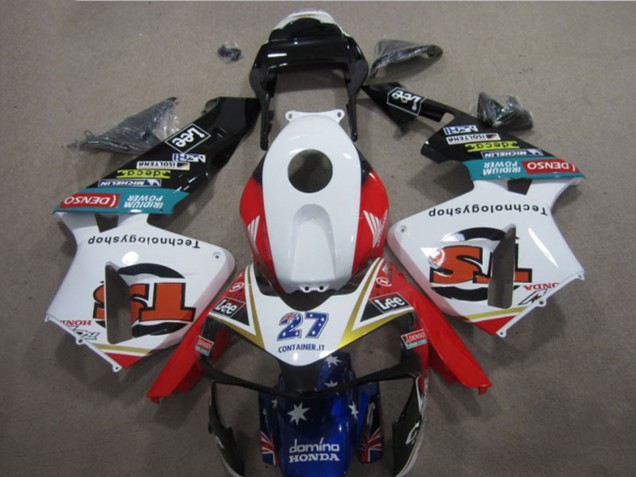 Carenagens Moto Honda CBR600RR 2005-2006 - Branco Vermelho Azul Preto Brilhante Star Lee 27