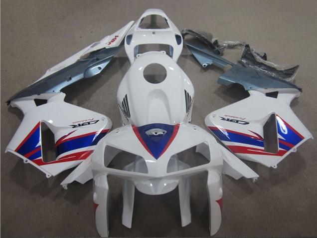 Carenagens Moto Honda CBR600RR 2005-2006 - Branco Azul Vermelho Prata