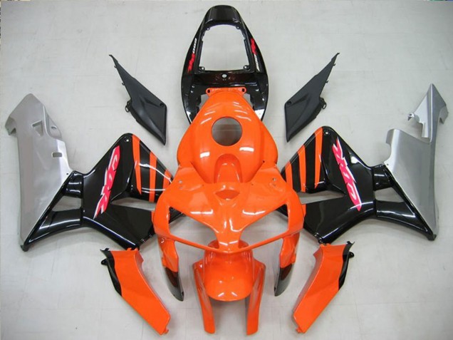 Carenagem Moto Honda CBR600RR 2005-2006 - Laranja Preto Prata