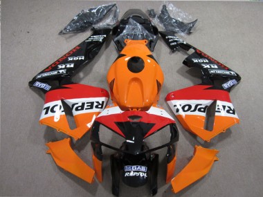 Kits Carenagens Moto Honda CBR600RR 2005-2006 - Laranja Branco Vermelho Preto Brilhante Repsol