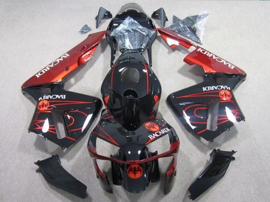 Carenagens Moto Honda CBR600RR 2005-2006 - Preto Brilhante Vermelho BACARDI