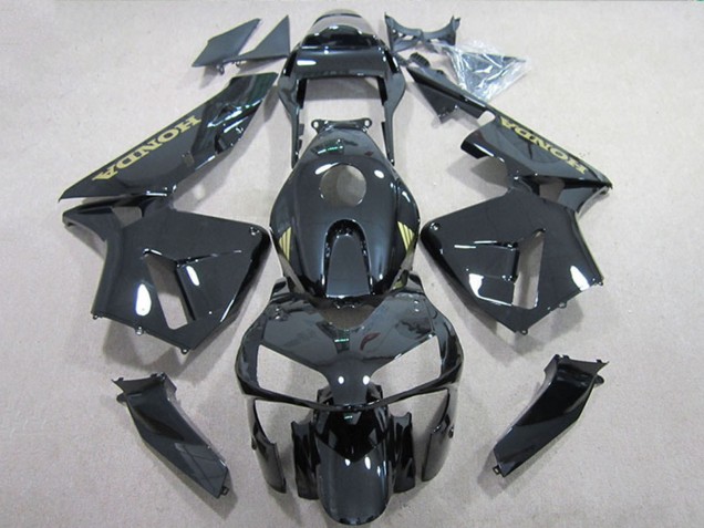 Carenagens Moto Honda CBR600RR 2005-2006 - Preto Brilhante Ouro Decal
