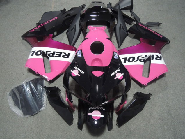 Carenagens Moto Honda CBR600RR 2005-2006 - Preto Brilhante Rosa Repsol