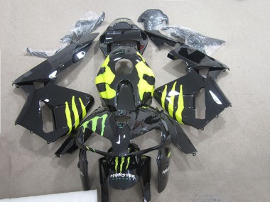 Carenagens Moto Honda CBR600RR 2005-2006 - Preto Brilhante Verde Monstro