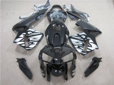 Carenagem Moto Honda CBR600RR 2005-2006 - Preto Brilhante Prata Chama