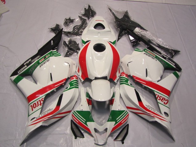 Carenagem Moto Honda CBR600RR 2009-2012 - Branco Vermelho Verde Castrol