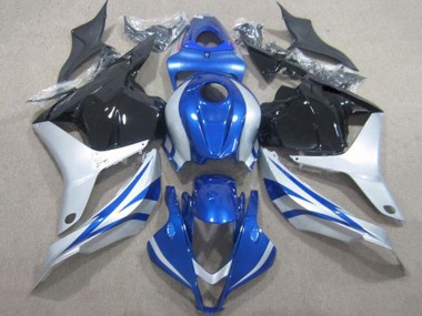 Carenagens Moto Honda CBR600RR 2009-2012 - Prata Azul Preto Brilhante Listra