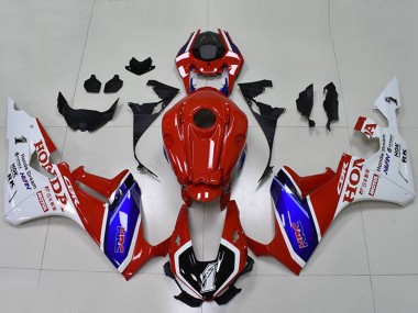 Carenagem Moto Honda CBR1000RR 2017-2023 - Branco Vermelho Azul Preto HRC