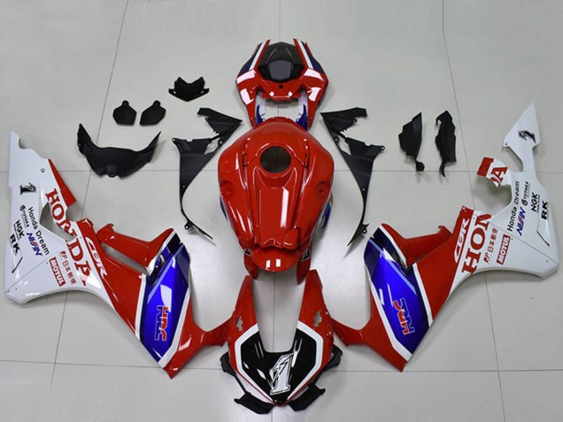 Carenagem Moto Honda CBR1000RR 2017-2023 - Branco Vermelho Azul Preto HRC