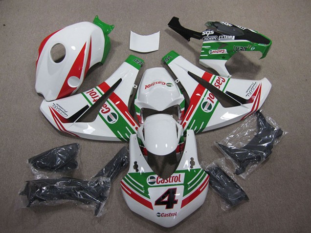 Carenagens Moto Honda CBR1000RR 2008-2011 - Branco Vermelho Verde Castrol 4