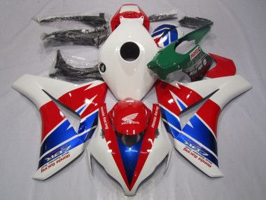 Carenagens Moto Honda CBR1000RR 2008-2011 - Branco Vermelho Azul Corrida