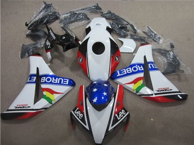 Carenagens Moto Honda CBR1000RR 2006-2007 - Branco Vermelho Azul Estrela Carrera EuroBet Lee