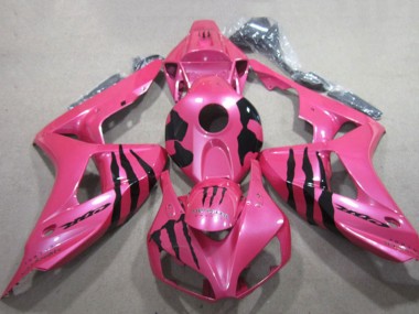 Carenagens Moto Honda CBR1000RR 2006-2007 - Rosa Preto Monstro