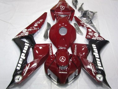 Carenagens Moto Honda CBR1000RR 2006-2007 - Vermelho Castanho Preto Brilhante Branco Jordan