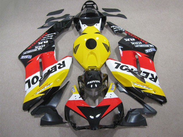 Carenagem Moto Honda CBR1000RR 2004-2005 - Amarelo Branco Vermelho Preto Brilhante Repsol