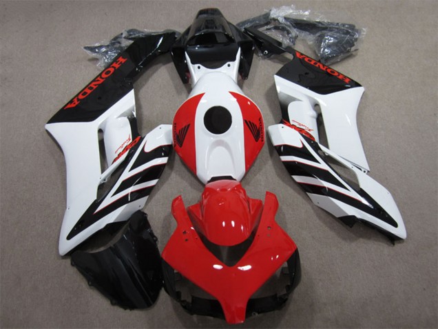Carenagem Moto Honda CBR1000RR 2004-2005 - Branco Vermelho Preto Brilhante