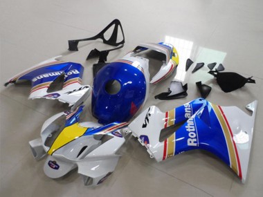 Carenagens Moto Honda VFR 800 2002-2013 - Branco Azul Amarelo Rothmans