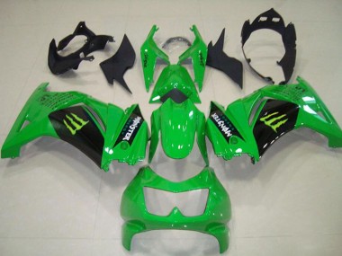Carenagens Moto Kawasaki ZX250R 2008-2012 - Verde Preto Monstro