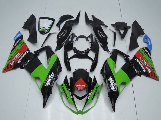 Carenagens Moto Kawasaki ZX6R 2013-2018 - Preto Brilhante Verde Vermelho Azul Motocard