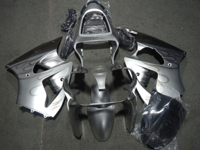 Carenagens Moto Kawasaki ZX6R 2000-2002 - Prata Cinzento Chama
