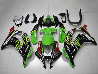 Carenagens Moto Kawasaki ZX10R 2016-2020 - Verde Amarelo Vermelho Branco Preto Monstro