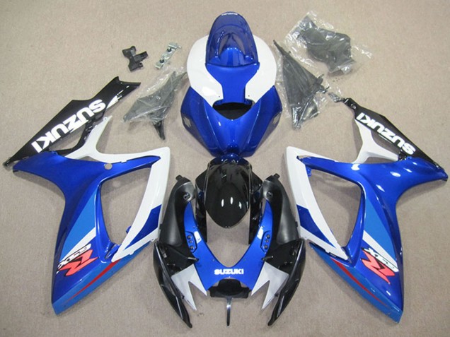Carenagem Moto Suzuki GSXR 600 2006-2007 - Branco Azul Preto Brilhante Vermelho