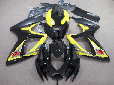 Carenagens Moto Suzuki GSXR 600 2006-2007 - Amarelo Cinzento Preto