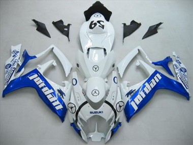 Carenagens Moto Suzuki GSXR 600 2006-2007 - Branco Azul Jordan 59