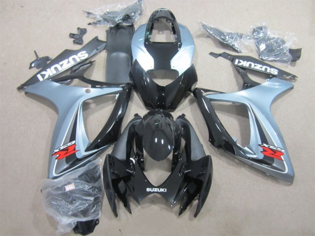 Carenagens Moto Suzuki GSXR 600 2006-2007 - Cinzento Preto Brilhante