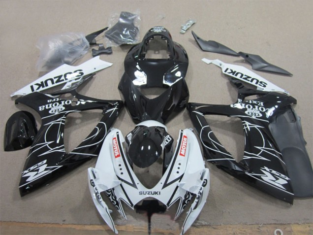 Carenagens Moto Suzuki GSXR 600 2006-2007 - Branco Preto Corona Extra Motul