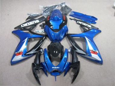 Carenagens Moto Suzuki GSXR 600 2006-2007 - Azul Branco Preto Brilhante Vermelho
