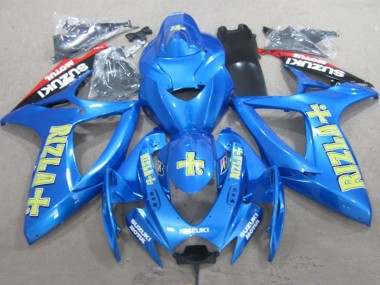 Carenagens Moto Suzuki GSXR 600 2006-2007 - Azul Ouro Vermelho Rizla