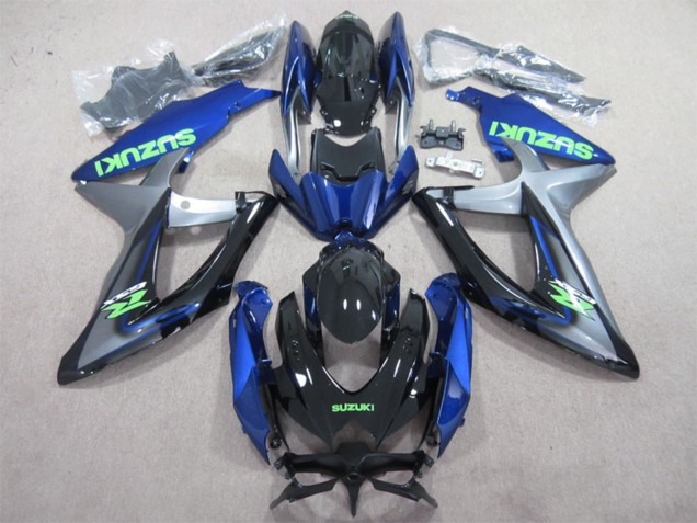 Carenagens Moto Suzuki GSXR 600 2008-2010 - Azul Prata Preto Brilhante Verde