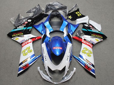 Carenagens Moto Suzuki GSXR 600 2011-2024 - Azul Branco Vermelho Preto Rockstar 22