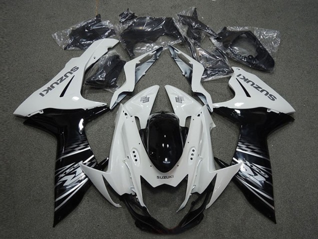 Carenagens Moto Suzuki GSXR 600 2011-2024 - Branco Preto Brilhante