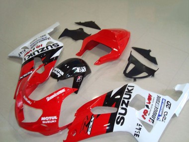 Carenagens Moto Suzuki GSXR 750 2001-2003 - Vermelho Branco Preto Brilhante Motul