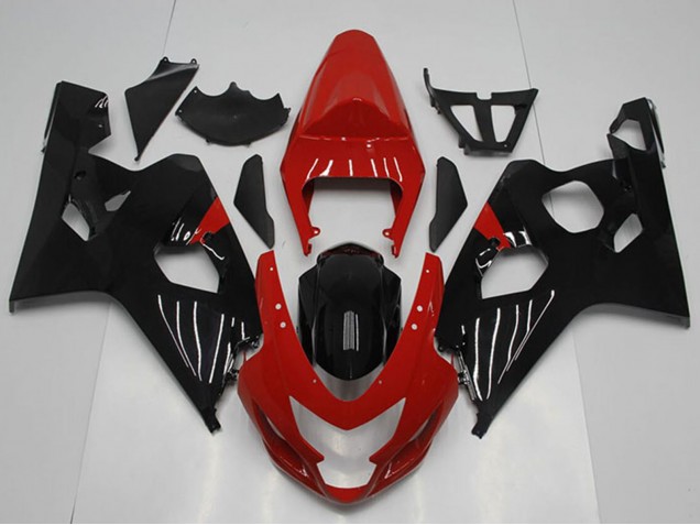Carenagem Moto Suzuki GSXR 750 2004-2005 - Vermelho Preto Brilhante