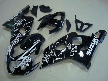 Carenagens Moto Suzuki GSXR 750 2004-2005 - Preto Brilhante Branco Corona Extra Motul