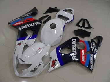 Carenagens Moto Suzuki GSXR 750 2004-2005 - Branco Azul Vermelho Preto Motul