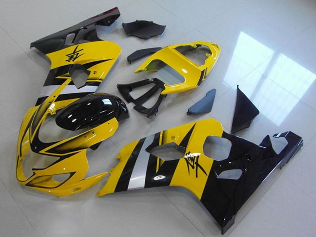 Kit Carenagens Moto Suzuki GSXR 750 2004-2005 - Amarelo Prata Preto