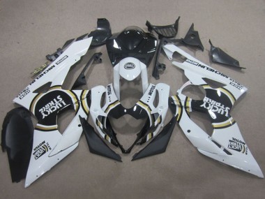 Carenagens Moto Suzuki GSXR 1000 2005-2006 - Branco Preto Lucky Strike Motul