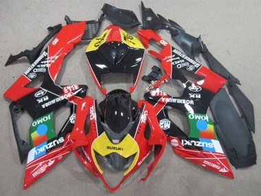 Carenagens Moto Suzuki GSXR 1000 2005-2006 - Preto Vermelho Amarelo Azul JOMO